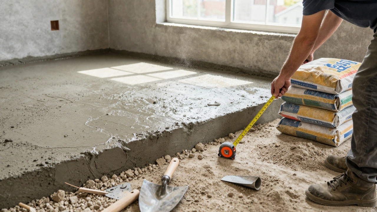 Как рассчитать количество песка и цемента для стяжки пола: точная формула без ошибок