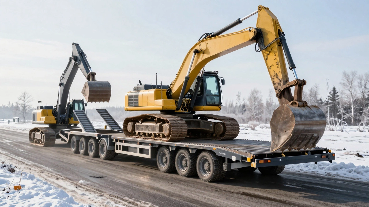 Как называется машина, которая перевозит строительную технику?