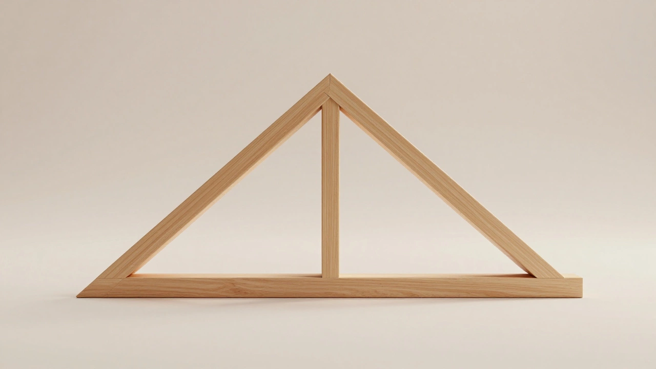 Модель стропильной системы, демонстрирующая форму треугольного ската.